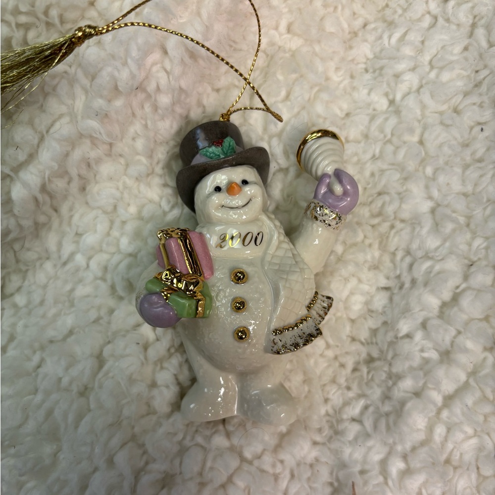 2000 Lenox Snowman ornament Millenial